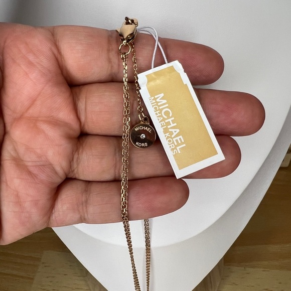 Michael Kors Rose Gold Double Layer Necklace - Picture 3 of 4